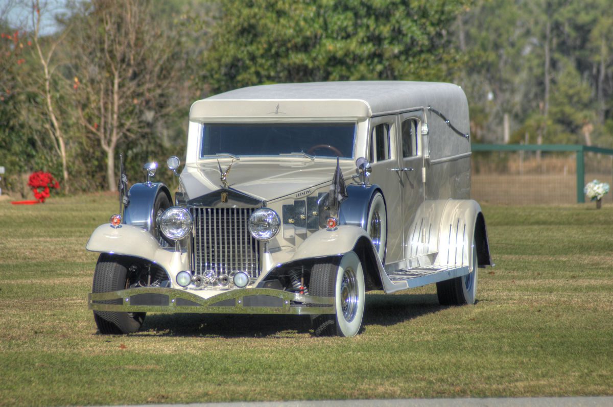 off white rolls royce hearse