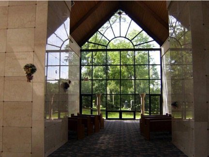 large windows in a mausoleum large windows in a mausoleum